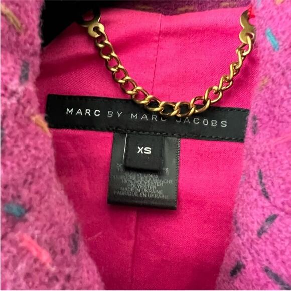 Marc By Marc Jacobs Double Breasted Wool Blend Pea Coat Winter Jacket size XS - Picture 10 of 11